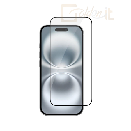 Okostelefon kiegészítő Dviced Tempered glass screen protector edge to edge for iPhone 16 with applicator Duo Pack - DV520031