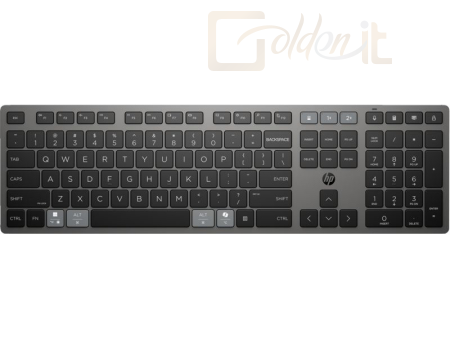 Billentyűzet HP 725 Multi-Device Rechargeable Wireless Bluetooth Keyboard Black - 9T5B2AA#AKC