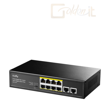 Hálózati eszközök Cudy GS1010P 8-port PoE+ Switch - GS1010P