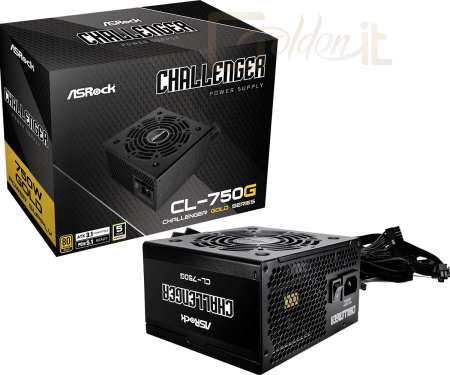 Táp ASRock 750W 80+ Gold Challanger CL-750G - CL-750G