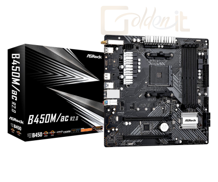 Alaplapok ASRock B450M/AC R2.0 - 90-MXBEF0-A0UAYZ