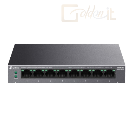 Hálózati eszközök TP-Link LS108GP 8-Port Gigabit Desktop Switch with 8-Port PoE+ - LS108GP