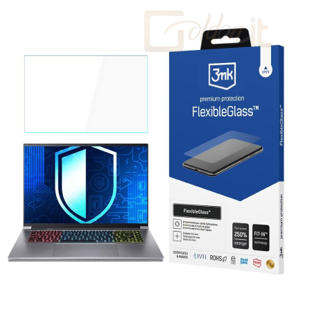 Okostelefon kiegészítő 3mk FlexibleGlass hibrid üvegfólia 7H Acer Predator Triton 16 - W-17u3FxGl-APT16