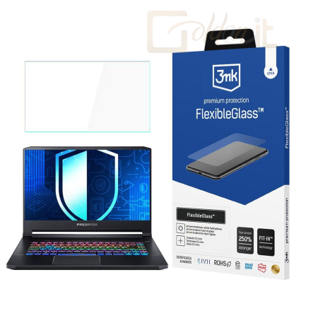 Okostelefon kiegészítő 3mk FlexibleGlass hibrid üvegfólia 7H Acer Predator Triton 500 - W-17u3FxGl-APT500