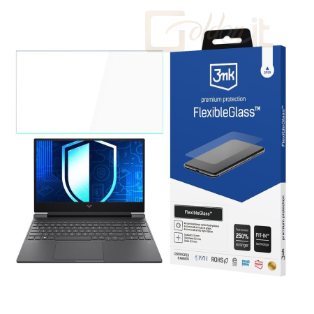 Okostelefon kiegészítő 3mk FlexibleGlass hibrid üvegfólia 7H HP Victus 15 - W-17u3FxGl-HPV15