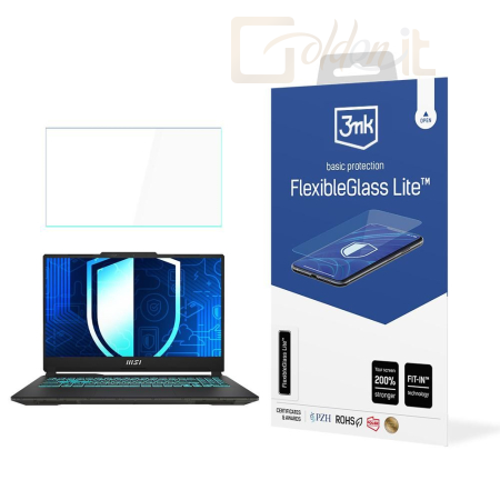 Okostelefon kiegészítő 3mk FlexibleGlass Lite hibrid üvegfólia 7H MSI Cyborg A12 - W-17u3FxGlL-MSICA12