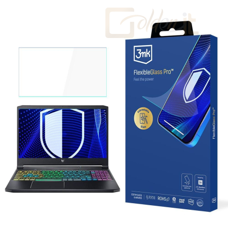 Okostelefon kiegészítő 3mk FlexibleGlass Pro hibrid üvegfólia 7H Acer Predator Triton 300 - W-17u3FxGlP-APT300