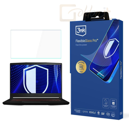 Okostelefon kiegészítő 3mk FlexibleGlass Pro hibrid üvegfólia 7H MSI Thin GF63 - W-17u3FxGlP-MTG63