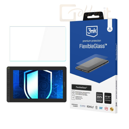Okostelefon kiegészítő 3mk FlexibleGlass hibrid üvegfólia 7H Huion Kamvas 16 - W-19u3FxGl-HK16