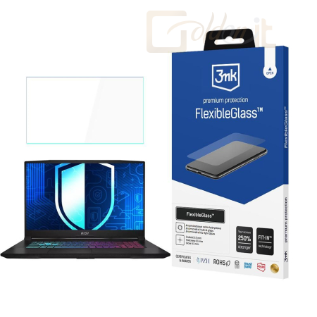 Okostelefon kiegészítő 3mk FlexibleGlass hibrid üvegfólia 7H MSI Katana 17,3