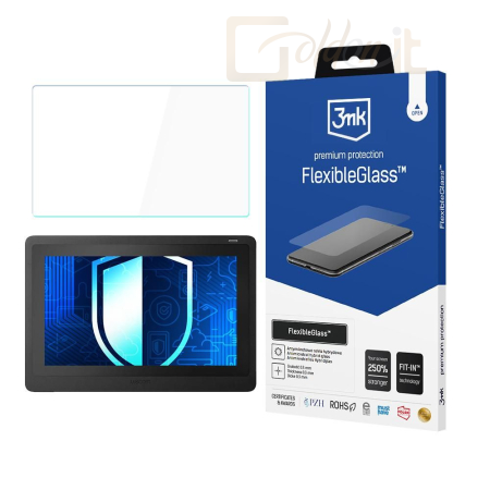 Okostelefon kiegészítő 3mk FlexibleGlass hibrid üvegfólia 7H WACOM Cintiq 16 - W-19u3FxGl-WC16