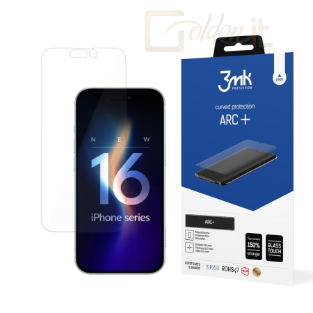 Okostelefon kiegészítő 3mk ARC+ kijelző védőfólia Apple iPhone 16 Pro - W-3ArcP-AiP16Pro