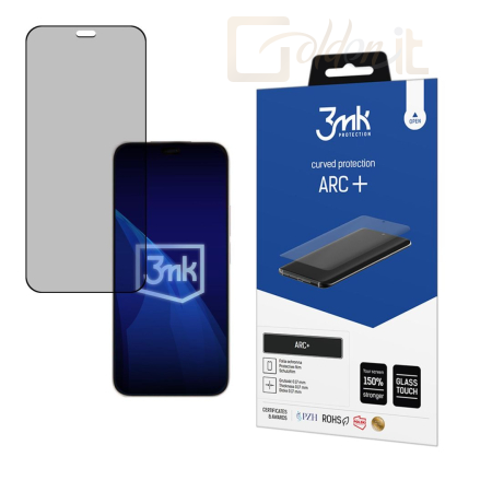 Okostelefon kiegészítő 3mk ARC+ kijelző védőfólia Honor Play 8T Pro - W-3ArcP-HoPl99P