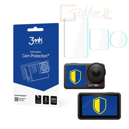 Okostelefon kiegészítő 3mk Kamera védőfólia DJI Osmo Action 5 Pro - W-3CamProt-DOA5P