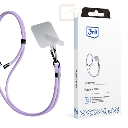 Okostelefon kiegészítő 3mk EasyClip kiegészítő Lila (fekete) - W-3EaCli-AccPurpB