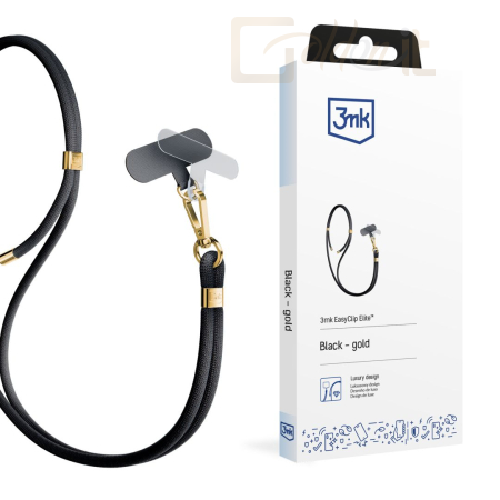 Okostelefon kiegészítő 3mk EasyClip Elite kiegészítő Fekete (arany) - W-3EaCliEl-AccBlacG