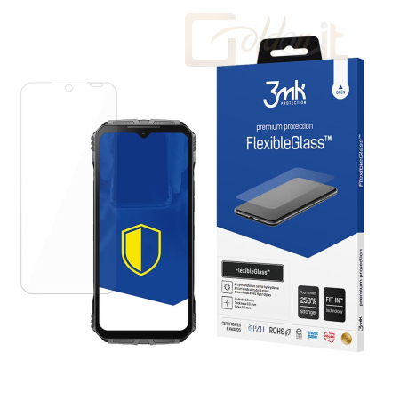 Okostelefon kiegészítő 3mk FlexibleGlass hibrid üvegfólia 7H Doogee S Cyber - W-3FxGl-DSC