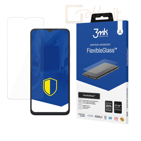 Okostelefon kiegészítő 3mk FlexibleGlass hibrid üvegfólia 7H Itel A06 - W-3FxGl-IA06