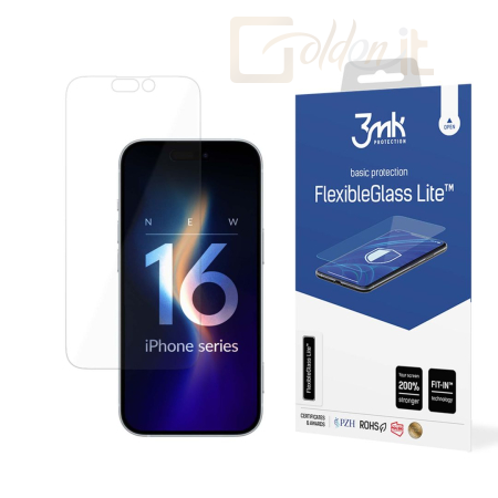 Okostelefon kiegészítő 3mk FlexibleGlass Lite hibrid üvegfólia 7H Apple iPhone 16 Pro - W-3FxGlL-AiP16Pro