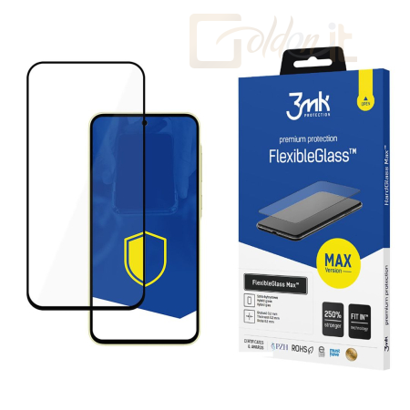 Okostelefon kiegészítő 3mk FlexibleGlass Max hibrid üvegfólia 7H Fekete Samsung Galaxy A35 5G - W-3FxGlMB-SaGa106