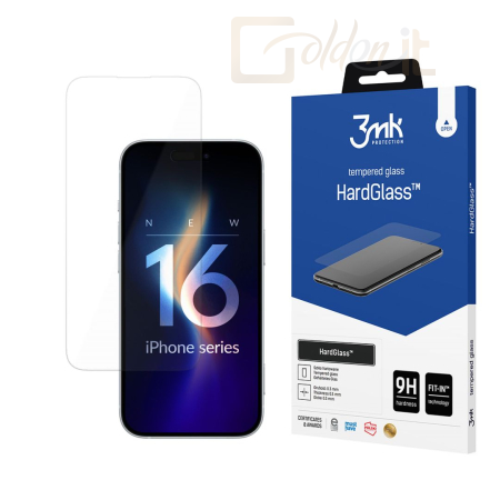 Okostelefon kiegészítő 3mk HardGlass edzett üvegfólia 9H Apple iPhone 16 - W-3HarGl-AiP16