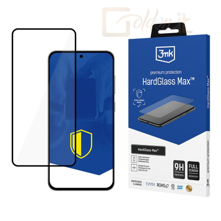 Okostelefon kiegészítő 3mk HardGlass Max edzett üvegfólia 9H Fekete Samsung Galaxy S24 FE - W-3HGMxB-SaS24FE