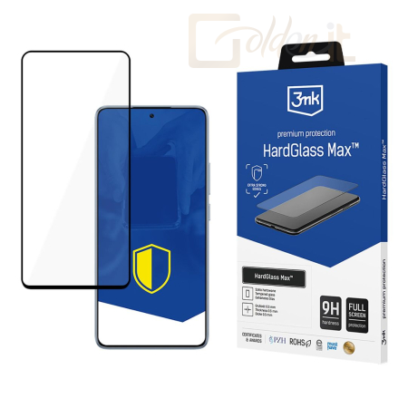 Okostelefon kiegészítő 3mk HardGlass Max edzett üvegfólia 9H Fekete Xiaomi 14T / 14T Pro - W-3HGMxB-Xiao14T