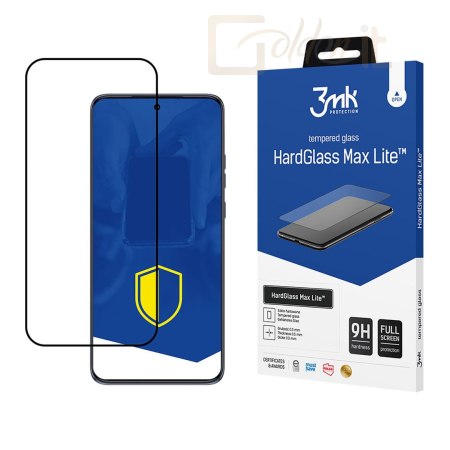 Okostelefon kiegészítő 3mk HardGlass Max Lite edzett üvegfólia 9H Fekete Motorola Edge 50 Neo - W-3HGMxLB-ME50N