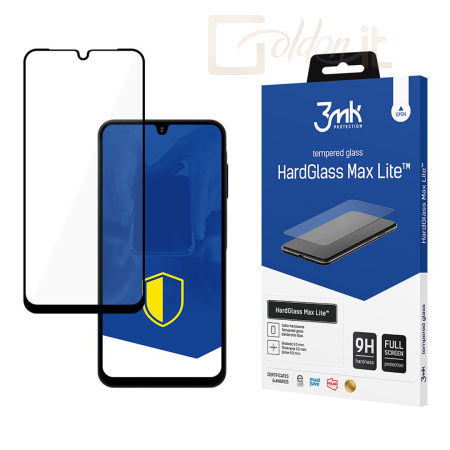 Okostelefon kiegészítő 3mk HardGlass Max Lite edzett üvegfólia 9H Fekete Samsung Galaxy A16 - W-3HGMxLB-SAMGA16