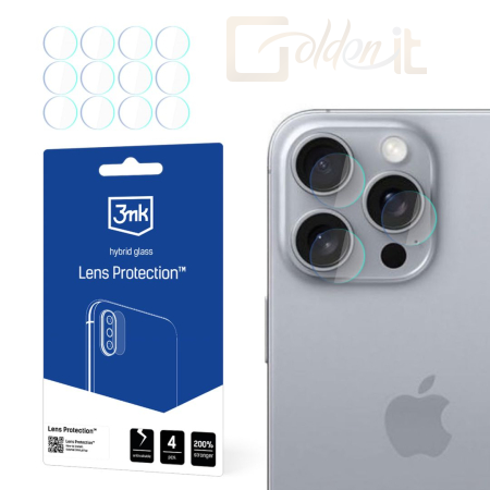 Okostelefon kiegészítő 3mk Kameralencse védőfólia Apple iPhone 16 Pro - W-3LenProt-AiP16Pro