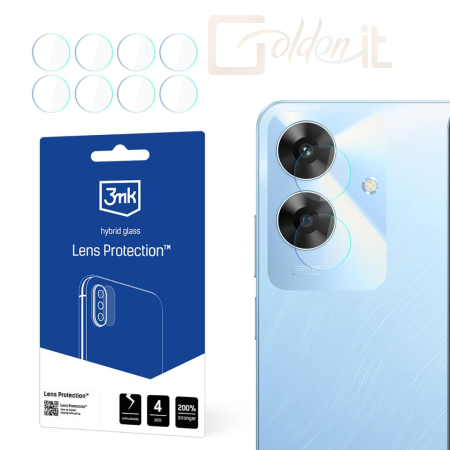 Okostelefon kiegészítő 3mk Kameralencse védőfólia Realme Narzo N61 - W-3LenProt-RNN61