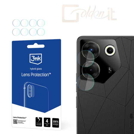Okostelefon kiegészítő 3mk Kameralencse védőfólia Tecno Camon 20 Pro 5G / 20s Pro 5G - W-3LenProt-TC20sP/