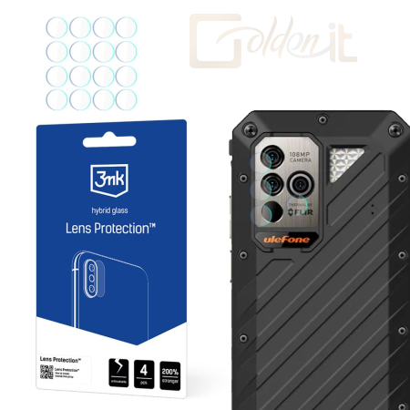 Okostelefon kiegészítő 3mk Kameralencse védőfólia Ulefone Power Armor átlátszó, TPU anyagú 18T Ultra - W-3LenProt-UPA18TU