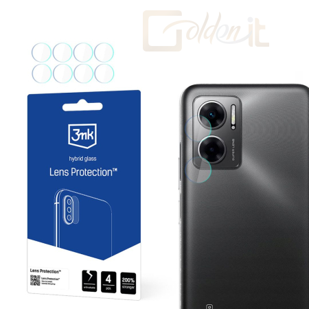Okostelefon kiegészítő 3mk Kameralencse védőfólia Xiaomi Redmi 10 5G (22041219NY) - W-3LenProt-XR105G