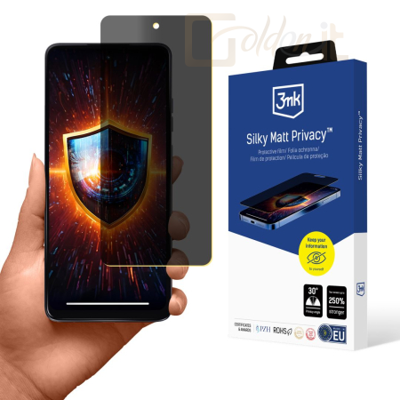 Okostelefon kiegészítő 3mk Silky Matt Privacy belátásgátló fólia Motorola Moto G24 Power - W-3SlMatPv-MoMo141