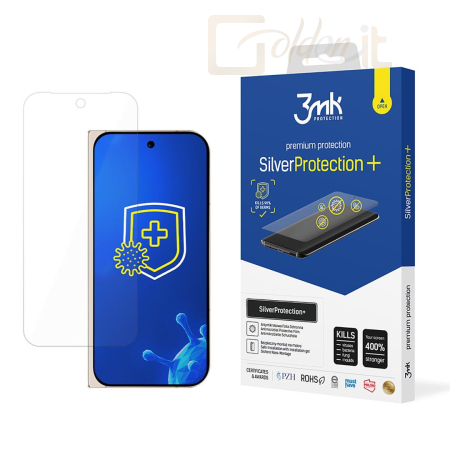 Okostelefon kiegészítő 3mk SilverProtection+ antimikrobiális védőfólia Google Pixel 9 Pro Fold (front) - W-3SPrtP-GP9PFf