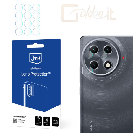 Okostelefon kiegészítő 3mk Kameralencse védőfólia Tecno Camon 30s Pro - W-3LenProt-TC30sP