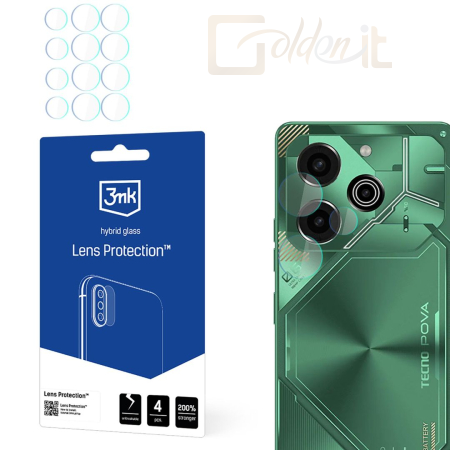 Okostelefon kiegészítő 3mk Kameralencse védőfólia Tecno POVA 6 Pro - W-3LenProt-TP6P
