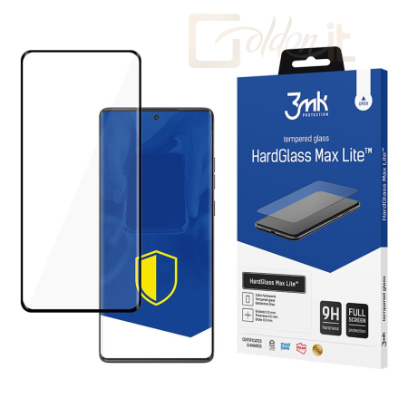 Okostelefon kiegészítő 3mk HardGlass Max Lite edzett üvegfólia 9H Fekete Motorola Moto G85 - W-3HGMxLB-MMG85