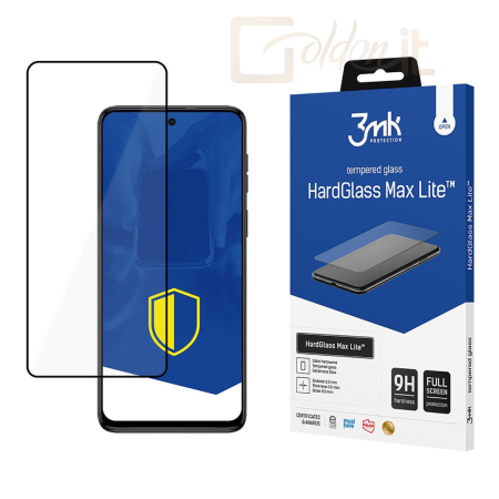Okostelefon kiegészítő 3mk HardGlass Max Lite edzett üvegfólia 9H Fekete Motorola Moto G54/Power Edition - W-3HGMxLB-MotG54PE