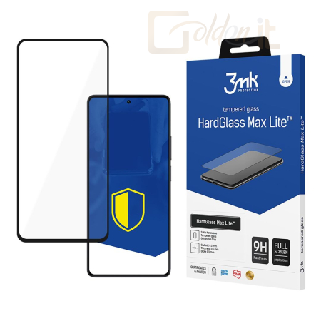 Okostelefon kiegészítő 3mk HardGlass Max Lite edzett üvegfólia 9H Fekete Redmi Note 13 5G - W-3HGMxLB-ReN135G