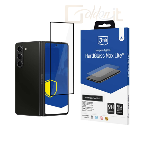 Okostelefon kiegészítő 3mk HardGlass Max Lite edzett üvegfólia 9H Fekete Samsung Galaxy Z Fold 6 - W-3HGMxLB-SamGZFo6