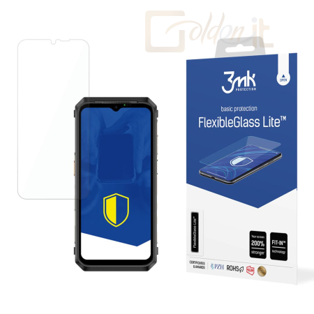 Okostelefon kiegészítő 3mk FlexibleGlass Lite hibrid üvegfólia 7H Ulefone Power Armor átlátszó, TPU anyagú 18 / 18T - W-3FxGlL-UlePo28