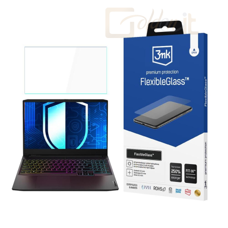 Okostelefon kiegészítő 3mk FlexibleGlass hibrid üvegfólia 7H Lenovo IdeaPad Gaming 3 15,6 - W-17u3FxGl-LIPG3