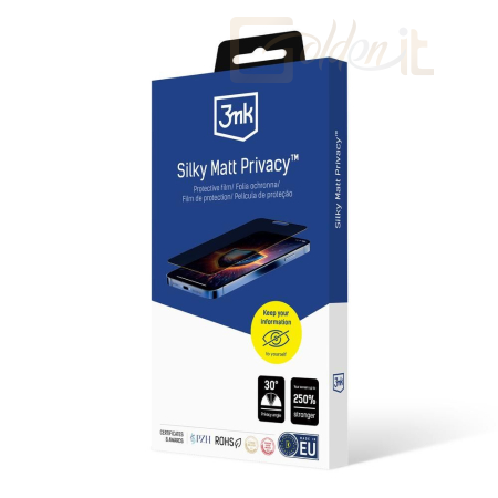 Okostelefon kiegészítő 3mk Silky Matt Privacy belátásgátló fólia Samsung Galaxy A14 4G - W-3SlMatPv-SaA144G