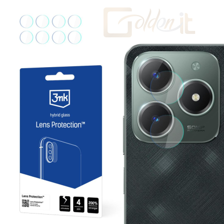 Okostelefon kiegészítő 3mk Kameralencse védőfólia Realme C61 - W-3LenProt-RC61