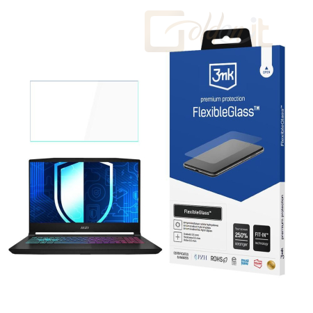 Okostelefon kiegészítő 3mk FlexibleGlass hibrid üvegfólia 7H MSI Katana 15,6