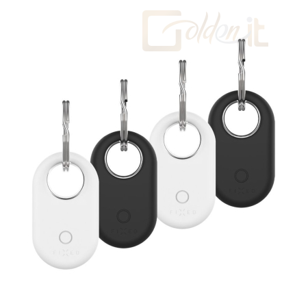 Okostelefon kiegészítő FIXED Silky szilikon tok Samsung SmartTag2-höz, 2x fekete + 2x fehér - FIXSILD4-1334