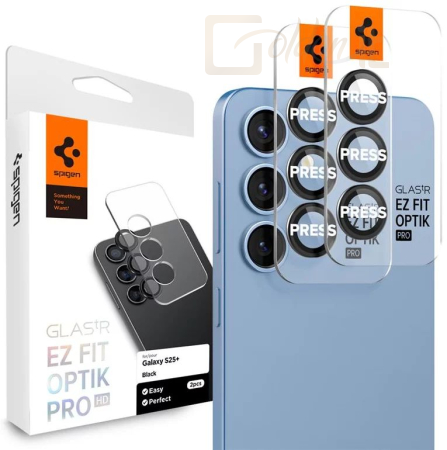 Okostelefon kiegészítő Spigen Glass tR EZ Fit Optik Pro HD 2 Pack Samsung Galaxy S25+ Black - AGL09088