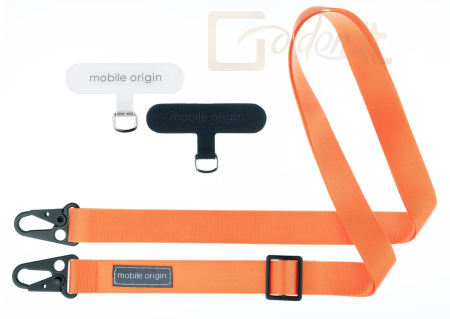 Okostelefon kiegészítő Mobile Origin Lanyard tape 25mm, 84 - 165cm Orange - LYT-UNI-ORG